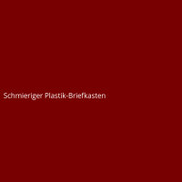 Schmieriger Plastik-Briefkasten