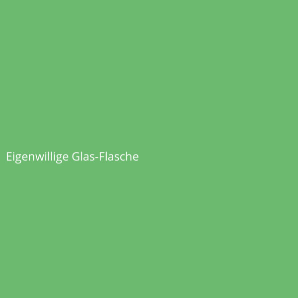 Eigenwillige Glas-Flasche
