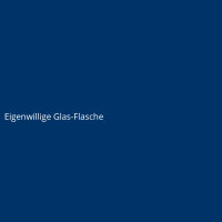 Eigenwillige Glas-Flasche