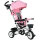 6-in-1 Kinderdreirad mit Schiebestange, Dach, Gurt, Ablagekorb, 18+ Monate, Rosa
