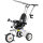 6-in-1 Kinderdreirad mit Schiebestange, Dach, Gurt, Ablagekorb, für 1-5 Jahre, Weiß