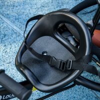 Kinder-Dreirad, Kinderfahrrad, Rückenkorb, Becherhalter, Sonnendach, Metall, dunkelblau