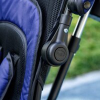 Kinder-Dreirad, Kinderfahrrad, Rückenkorb, Becherhalter, Sonnendach, Metall, dunkelblau