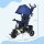 Kinder-Dreirad, Kinderfahrrad, Rückenkorb, Becherhalter, Sonnendach, Metall, dunkelblau