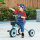 Dreirad für Kinder 2-5 Jahre, höhenverstellbarer Sitz, Klingel, Fahrradkorb, Metallrahmen, blau