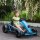 Elektro-Gokart für Kinder, Drift-Funktion, Hupe, Musik, Sicherheitsgurt, Soft-Start, Blau/Schwarz