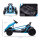 Elektro-Gokart für Kinder, Drift-Funktion, Hupe, Musik, Sicherheitsgurt, Soft-Start, Blau/Schwarz