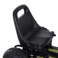 Go Kart Tretauto Tretfahrzeug mit Handbremse, Vor- und Rückwärtsgang, Kinderfahrzeug Kettcar Tretfahrzeug mit Verstellbarem Sitz für Kinder 3-6 Jahren, 99 x 65 x 56cm Grün