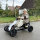 Go-Kart für Kinder, Elektro-Kart, bis 5 km/h, Sicherheitsgurt, Sitz mit Rückenlehne, Kunststoff, Metall, Weiß