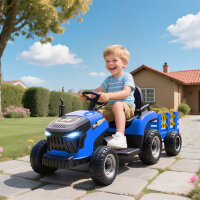 Kindertraktor, mit Fernbedienung, blau