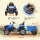 Kindertraktor, mit Fernbedienung, blau