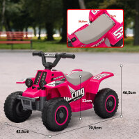 Elektrisches Quad Bike für Kinder, batteriebetrieben, fährt vorwärts und rückwärts, LED-Lichter, 18-36 Monate, Rosa