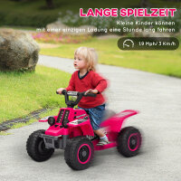 Elektrisches Quad Bike für Kinder, batteriebetrieben, fährt vorwärts und rückwärts, LED-Lichter, 18-36 Monate, Rosa