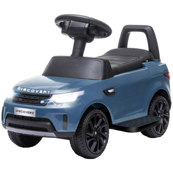 Elektro Kinderauto 6V, Land Rover, Fahr-/Schiebemodus, Scheinwerfer, Musik, Hellblau