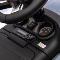 Elektro Kinderauto 6V, Land Rover, Fahr-/Schiebemodus, Scheinwerfer, Musik, Hellblau