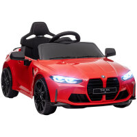 Elektro-Kinderauto BMW M4, Sound & Licht, 3-5 km/h, inkl. Fernsteuerung, für 3-5 Jahre, Rot