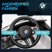 Elektro Kinderauto BMW M4, Sound & Licht, 3-5 km/h, inkl. Fernsteuerung, für 3-5 Jahre, weiß
