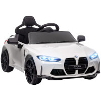 Elektro-Kinderauto BMW M4, Sound & Licht, 3-5 km/h, inkl. Fernsteuerung, für 3-5 Jahre, Weiß