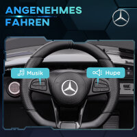 Elektro-Kinderauto, Mercedes, 3-5 km/h, Fernbedienung, Licht & Musik, Schwarz