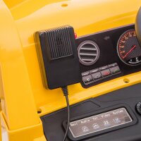 Elektro-Kinderbagger, Caterpillar Kipplaster, 3-5 km/h, mit Fernsteuerung, 3-6 Jahre, gelb
