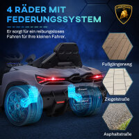 Elektroauto für Kinder von 3-5 Jahren, sanfter Antrieb, fernsteuerbar, mit Hupe, Kunststoff und Metall, Grau