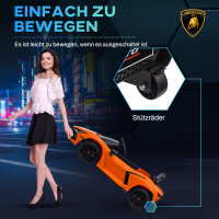 Elektroauto für Kinder von 3-5 Jahren, sanfter Antrieb, fernsteuerbar, mit Hupe, Kunststoff und Metall, Orange