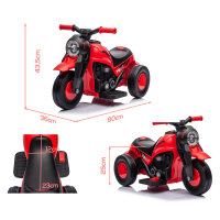 Kinder Elektro-Motorrad, 6V Kindermotorrad mit Musik, Blasen 2,5-3 km/h, für 2-5 Jahre Kinder