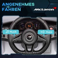 Kinder-Elektroauto mit Flügeltüren, fernsteuerbar, mit sanftem Antrieb und LED-Lichtern, Weiß