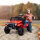 Kinder-Elektroauto mit sanfter Federung, fernsteuerbar, LED-Lichter, Hupe, 12V-Motoren, aus Kunststoff und Metall, Rot