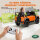 Kinder-Elektroauto, 12V Batterie-Betrieb, Fernbedienung, Musik-Funktion, Hupe, LED-Lichter, orange