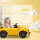 Kinder-Elektroauto, 12V Kinderauto mit Fernbedienung, sanfter Start, MP3-Player, LED-Lichter, Hupe, Energieanzeige, Gelb