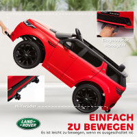 Kinder-Elektroauto, 12V Kinderfahrzeug mit Fernbedienung, LED-Lichtern, Musik und Hupe, 3-6 Jahre, Rot