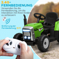 Elektrischen Kinderauto, Kinder-Traktor, inkl. Eltern-Fernbedienung, max. Geschwindigkeit von 6 km/h;, Grün + Schwarz