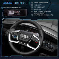 Elektro Kinderauto 12V Elektrofahrzeug Audi E-tron Elektroauto mit Fernbedienung, Sicherheitsgurt, Musik (MP3/USB/TF), Kinderfahrzeug für Kinder 3-5 Jahre, 3-5 km/h, Schwarz