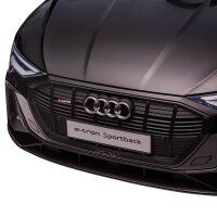 Elektro Kinderauto 12V Elektrofahrzeug Audi E-tron Elektroauto mit Fernbedienung, Sicherheitsgurt, Musik (MP3/USB/TF), Kinderfahrzeug für Kinder 3-5 Jahre, 3-5 km/h, Schwarz