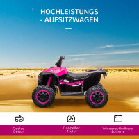 Elektro Kinderquad, 3-6 km/h, Licht/Musik, für 3-5 Jahre, bis 25kg, Rosa/Schwarz
