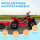 Elektro-Kinderquad mit Anhänger, 2,5 km/h, 50 Minuten Fahrtzeit, für 1,5 bis 3 Jahre, bis 25 kg, rot