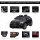 Kinder Elektroauto 12V Kinderauto mit 2,4 G Fernbedienung, 2 Motor, Kinderfahrzeug mit Hupe, Musik, Sicherheitsgurt, Elektrofahrzeug für 37-60 Monate Kinder, Schwarz