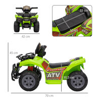 Kinder Quad Elektro 6V Kinderquad mit Vorwärtsfunktion, Musik, Elektro-Quad für Kinder 1,5-3 Jahre grün