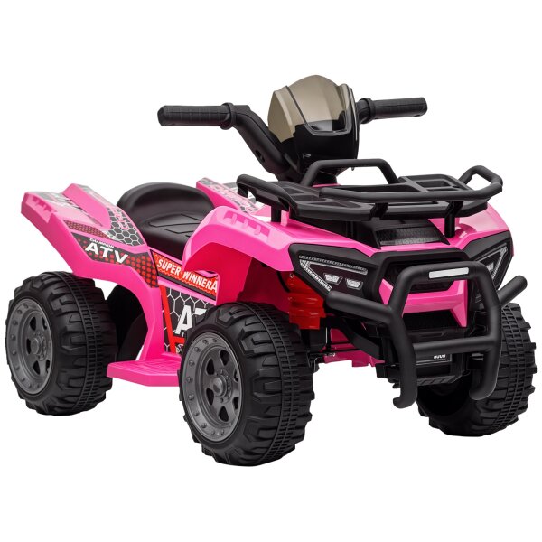 Kinder Quad Elektro 6V Kinderquad mit Vorwärtsfunktion, Musik, Elektro-Quad für Kinder 1,5-3 Jahre rosa