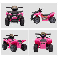 Kinder Quad Elektro 6V Kinderquad mit Vorwärtsfunktion, Musik, Elektro-Quad für Kinder 1,5-3 Jahre Rosa