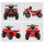 Kinder Quad Elektro 6V Kinderquad mit Vorwärtsfunktion, Musik, Elektro-Quad für Kinder 1,5-3 Jahre Rot