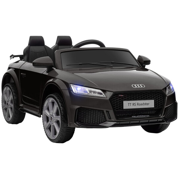 Kinder-Elektroauto Audi, mit 2,4G Fernbedienung, Musik, Hupe, LED, USB, für Kinder 3-5 Jahre, Schwarz