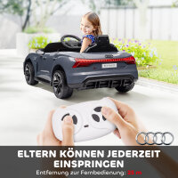 Kinder-Elektroauto mit Fernbedienung, Sicherheitsgurt, Hupe, Musik, Scheinwerfer, bis 5 km/h, 3-5 Jahre, Grau
