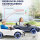 Kinder-Elektroauto mit Fernbedienung, Sicherheitsgurt, Hupe, Musik, Scheinwerfer, bis 5 km/h, 3-5 Jahre, Grau