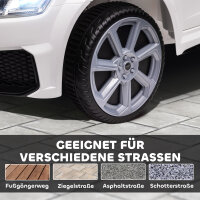 Kinderfahrzeug Audi TT RS Roadster, 3 km/h, Fernbedienung, LED, USB, weiß