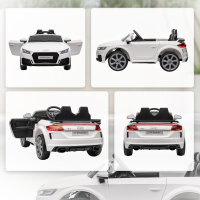 Kinderfahrzeug Audi TT RS Roadster, 3 km/h, Fernbedienung, LED, USB, weiß