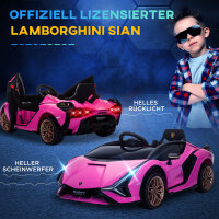 Kinder-Elektroauto, Lamborghini, 3-5 km/h, Fernsteuerung, für 3-5 Jahre, Rosa