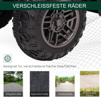 Kinder-Elektroquad, max. 4 km/h, ab 3 Jahren, LED-Scheinwerfer, Musikanschluss, schwarz+grün 88 x 45 x 50 cm