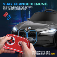 Kinderauto, aufladbarer Akku, 3-5 km/h, mit Fernbedienung, Multimedia-Player, schwarz